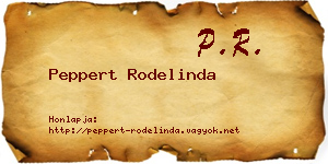 Peppert Rodelinda névjegykártya